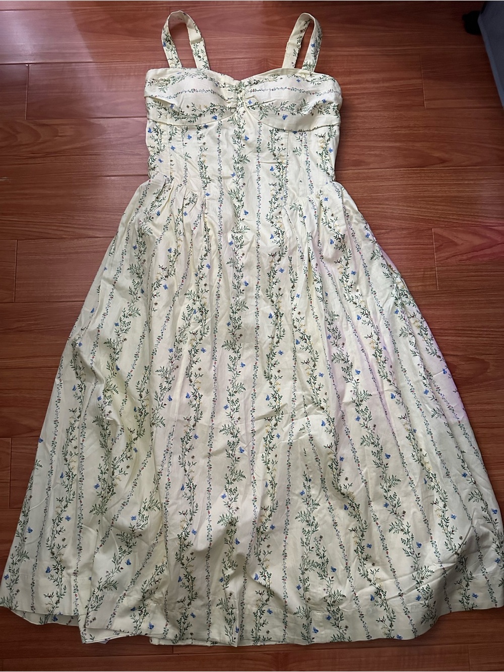 Abercrombie & Fitch Bra-Free Dipped Waist Maxi Dress - Yellow - Size M Petite